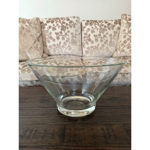 Vintage 1970s Mid-Century Modern Glass Serving Bowl – 11” Punch/Chips - Picture 7 of 7